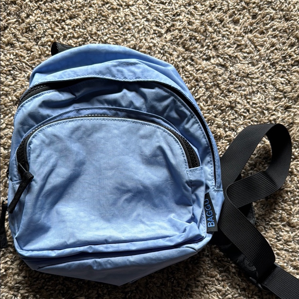Euc Baggu Mini Nylon Backpack Cornflower Blue - image 1
